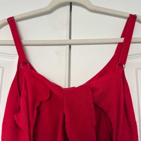 Rails Teresa Jumpsuit in Cayenne Red - Linen Blend - Wide Leg - Size M - Picture 6 of 9